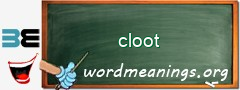 WordMeaning blackboard for cloot